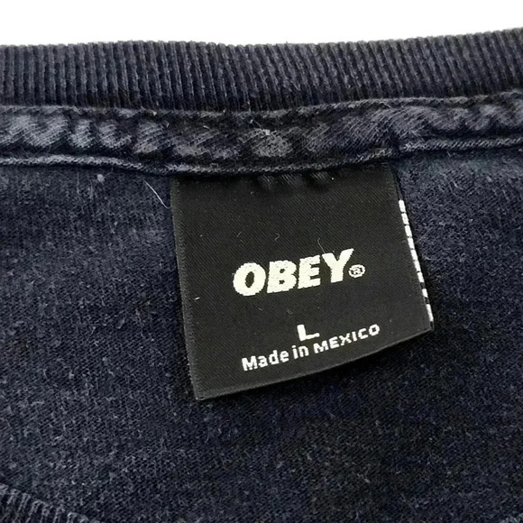 OBEY Propoganda Black Tee Shirt - L - Picture 2 of 4